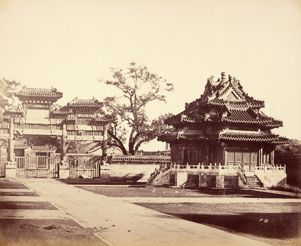 Felice Beato:[The Great Imperial Palace, Peking], Poster Print Wall Art