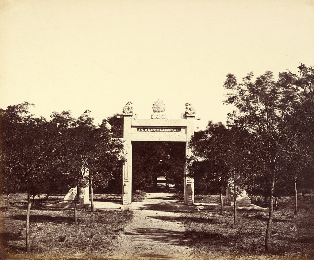 Felice Beato:[Tomb near Pa-lu-chian, the Scene of the Commen, Poster Print Wall Art