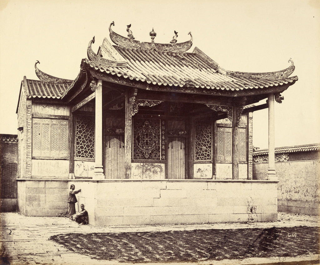 Felice Beato:Chinese Theatre, Canton, Poster Print Wall Art