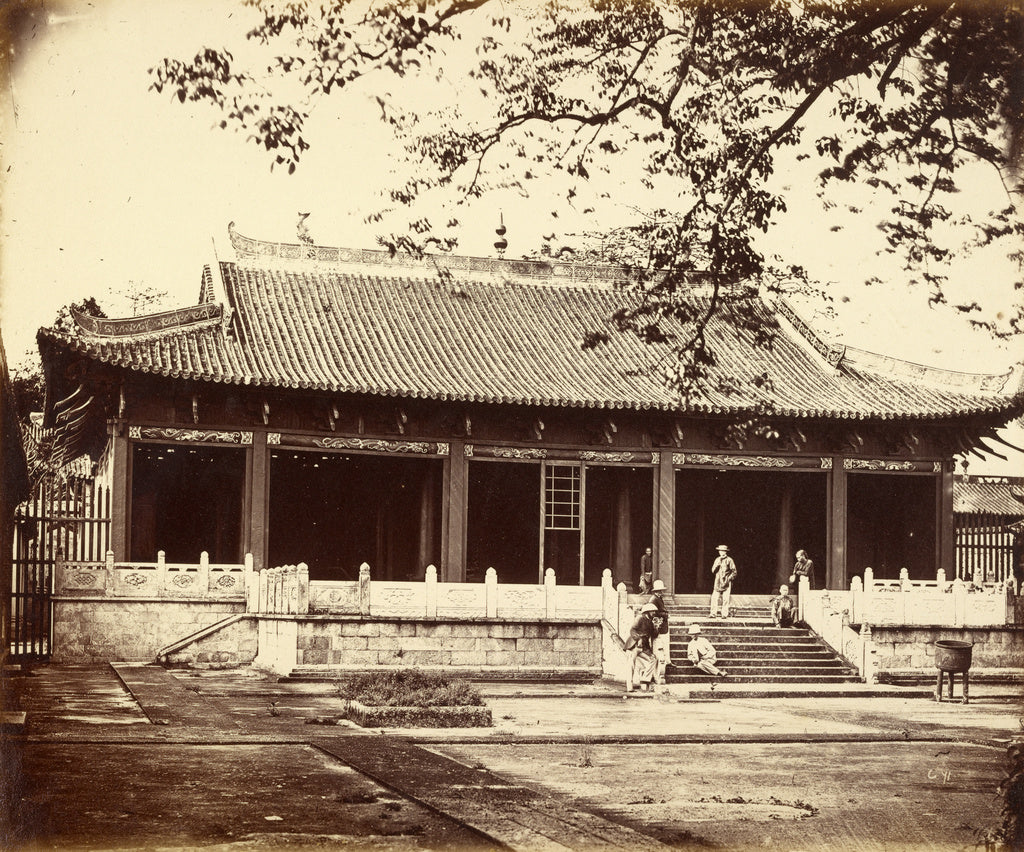 Felice Beato:[Temple of Confucius, Canton, China], Poster Print Wall Art