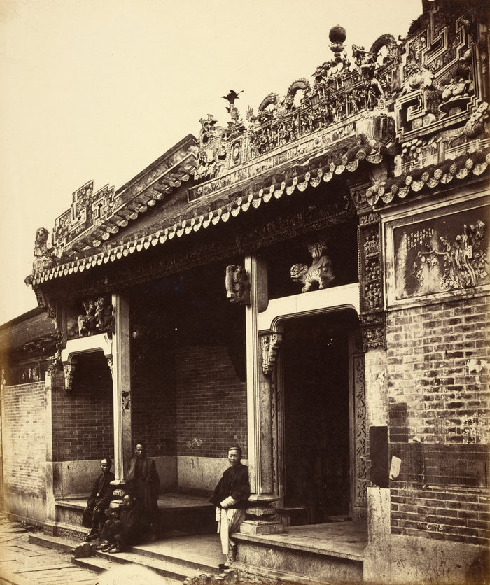 Felice Beato:[Temple in North Street, Canton, China],16x12