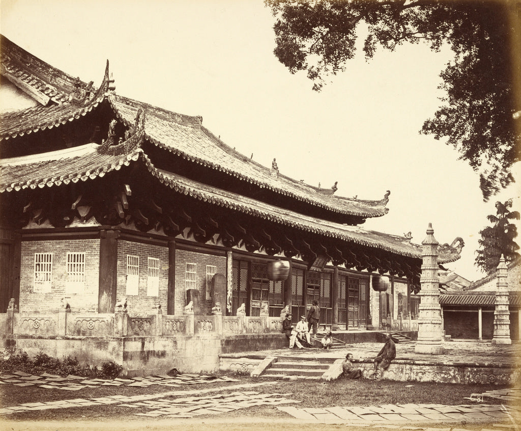 Felice Beato:[Temple in the Tartar Quarter, Canton, China], Poster Print Wall Art