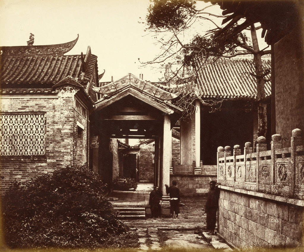 Felice Beato:[Nume Hui Kung Temple, Canton, China], Poster Print Wall Art