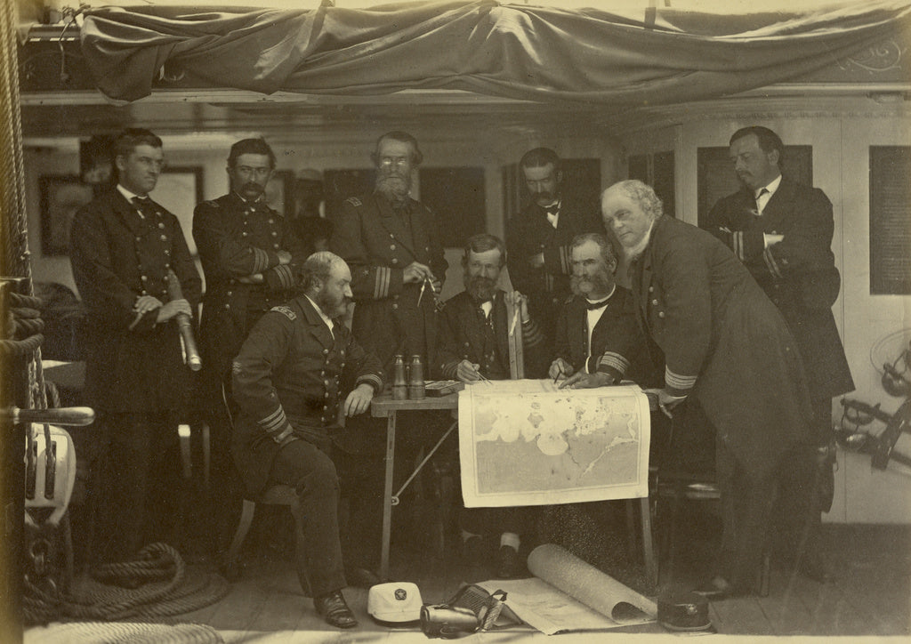 Felice Beato:Council of War Onboard, Poster Print Wall Art