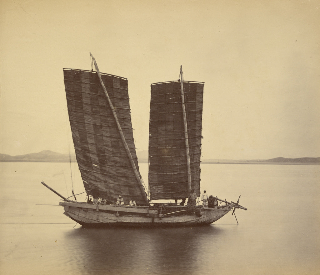 Felice Beato:The First Korean Junk Bringing Despatches onboa, Poster Print Wall Art