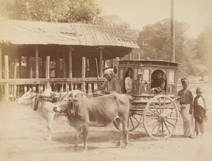 Felice Beato:Burmese Public Carriage,16x12