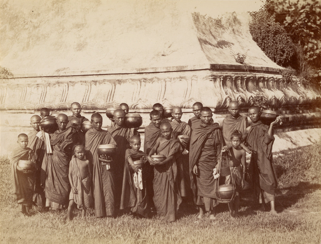 Felice Beato:Returning to Their Monastery - Burmese Priests , Poster Print Wall Art