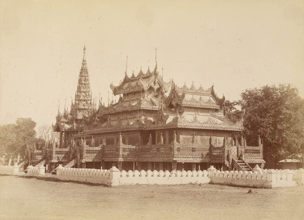Felice Beato:[King Thibaw Min's School Now Used as a Church], Poster Print Wall Art