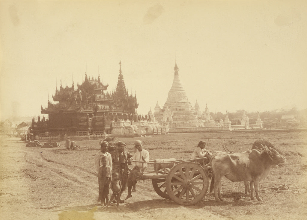 Felice Beato:[Pagoda and Kyaung Built by the Captain of King, Poster Print Wall Art