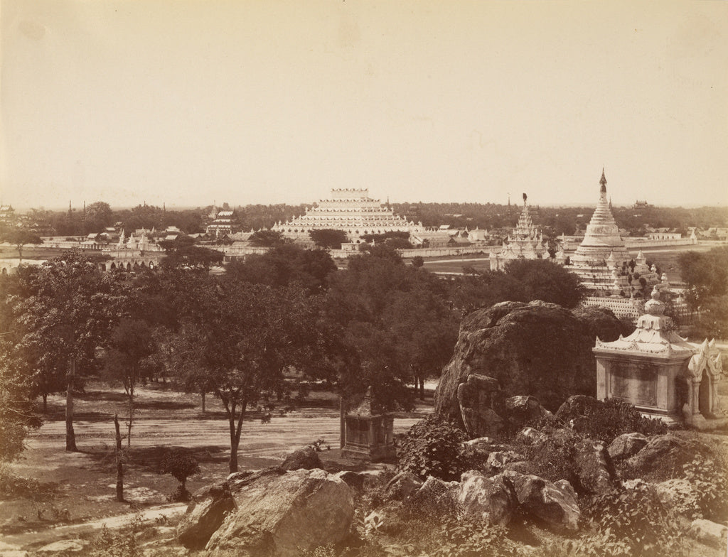 Felice Beato:The Incomparable Pagoda from Mandalay Hill, Poster Print Wall Art