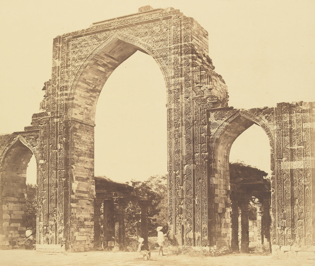 Felice Beato:Arch in Kootub, Poster Print Wall Art