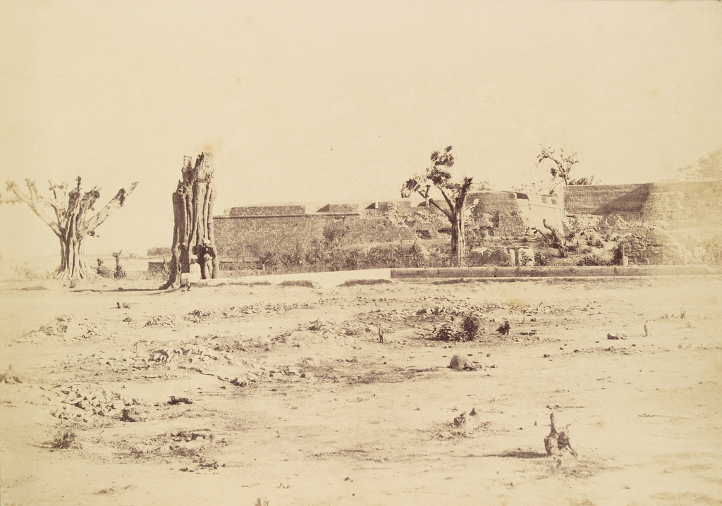 Charles Moravia:[Barren Landscape with an Unidentified Forte, Poster Print Wall Art