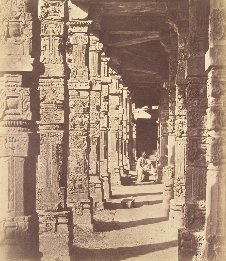 Charles Moravia:[Interior of the Hindoo Temple in Kootub], Poster Print Wall Art