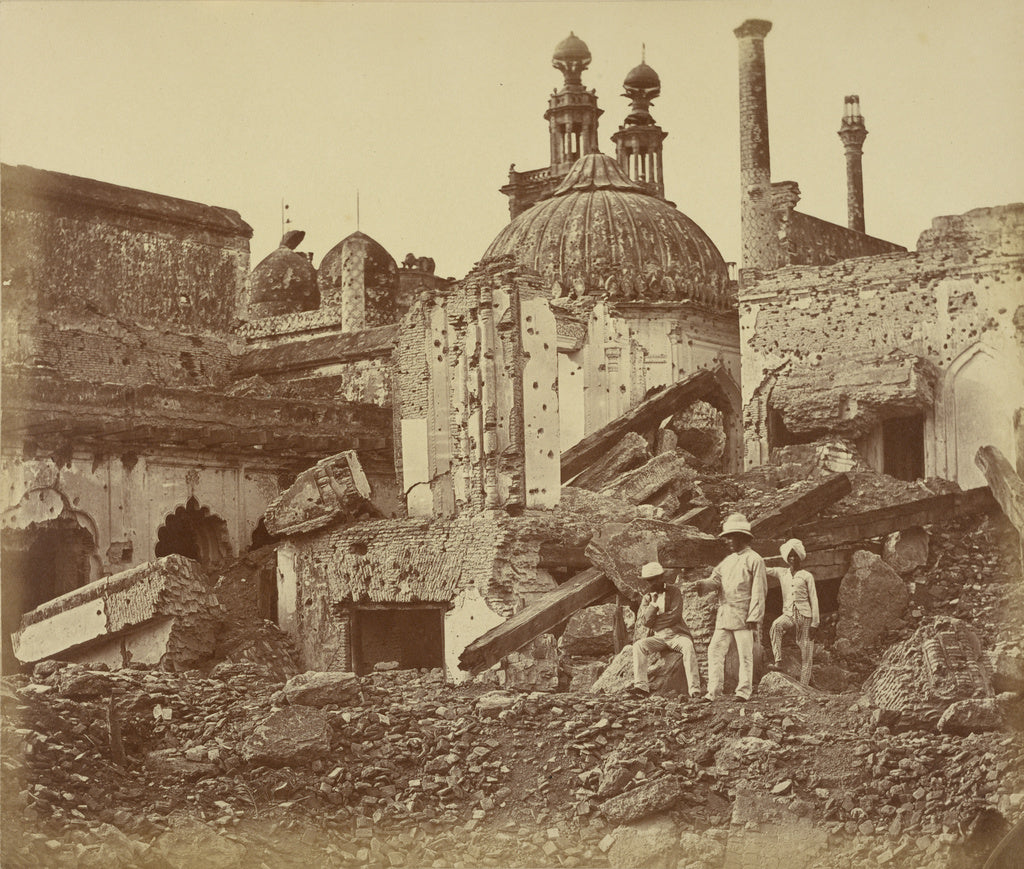 Felice Beato:[The Mine in the Chattar Manzil Exploded by the, Poster Print Wall Art