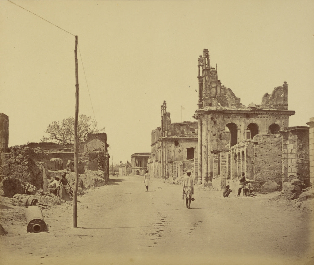 Felice Beato:[The Cawnpore Road, Lucknow], Poster Print Wall Art