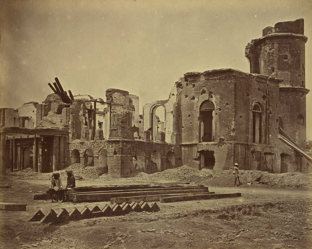 Felice Beato:[Ruins of the Residency], Poster Print Wall Art