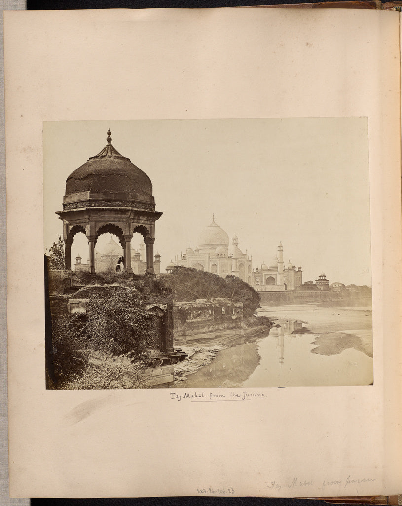 Felice Beato:Taj Mahal from the Jumna, Poster Print Wall Art