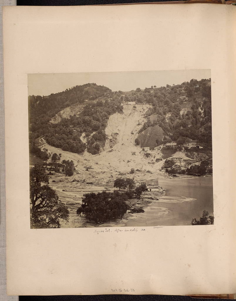 Unknown:Nynee Tal, after Landslip, 1881, Poster Print Wall Art