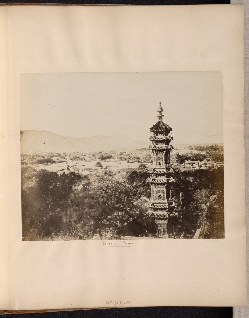 Felice Beato:[Porcelain Tower], Poster Print Wall Art