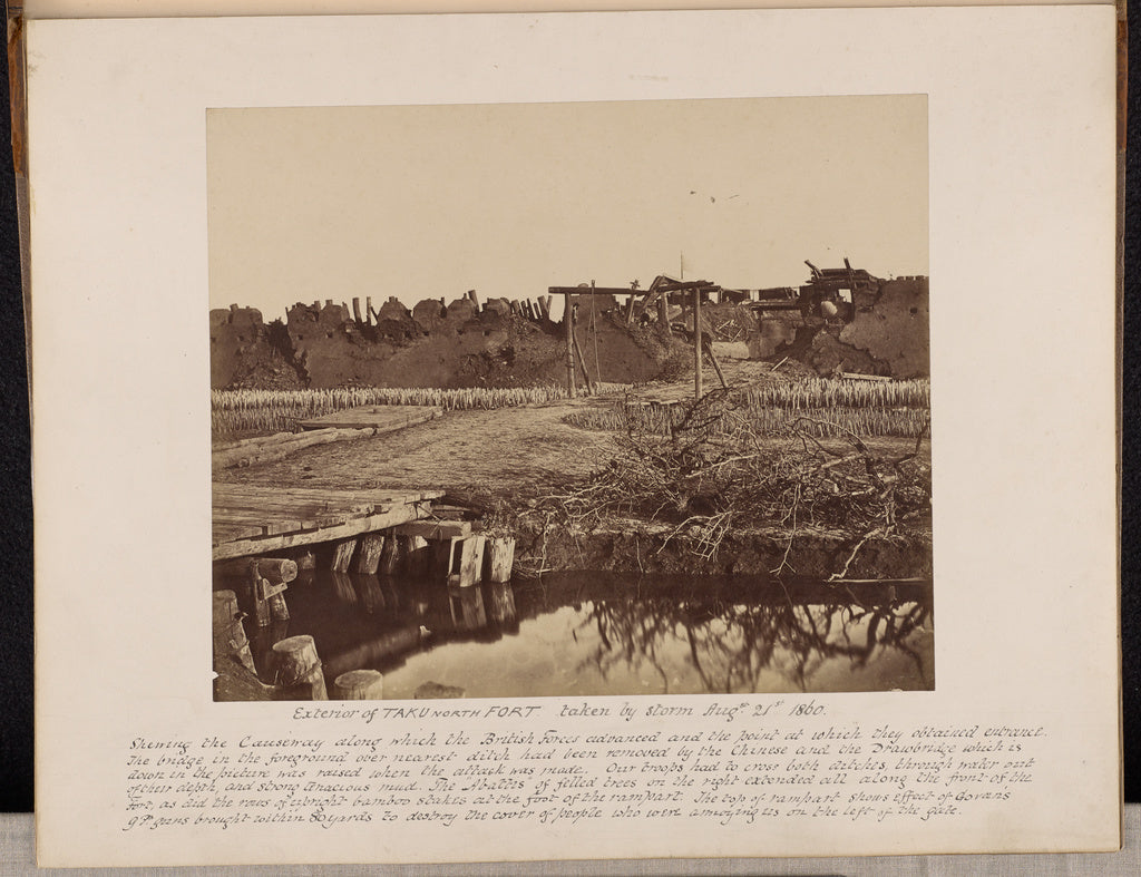 Felice Beato:[Exterior of the North Fort, Showing the Englis, Poster Print Wall Art