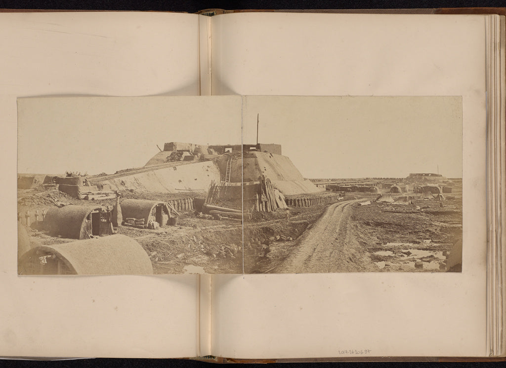 Felice Beato:[Interior of the Angle of Taku North Fort], Poster Print Wall Art