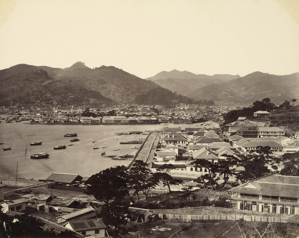 Felice Beato:[Partial Panoramic View of Nagasaki], Poster Print Wall Art