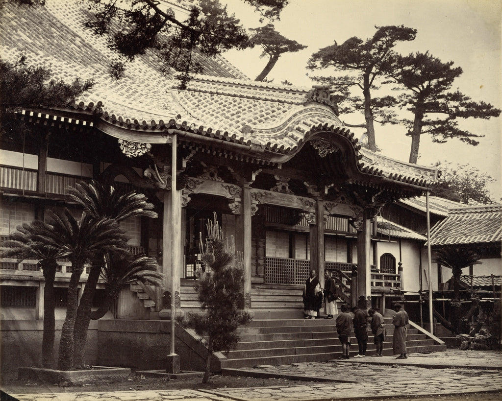 Felice Beato:[The Main Hall at Daionji Temple, Nagasaki], Poster Print Wall Art