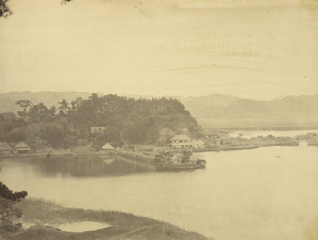 Felice Beato:[Tea House at Kanazawa, Hirakata Bay from Kyura, Poster Print Wall Art