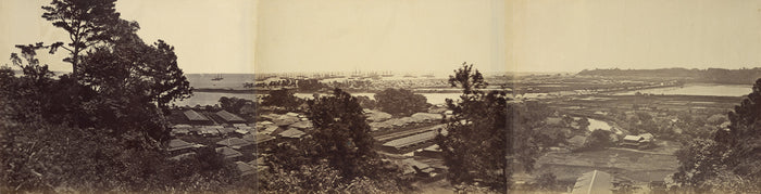 Felice Beato:Panorama, Yokohama from Governors Hill,16x12