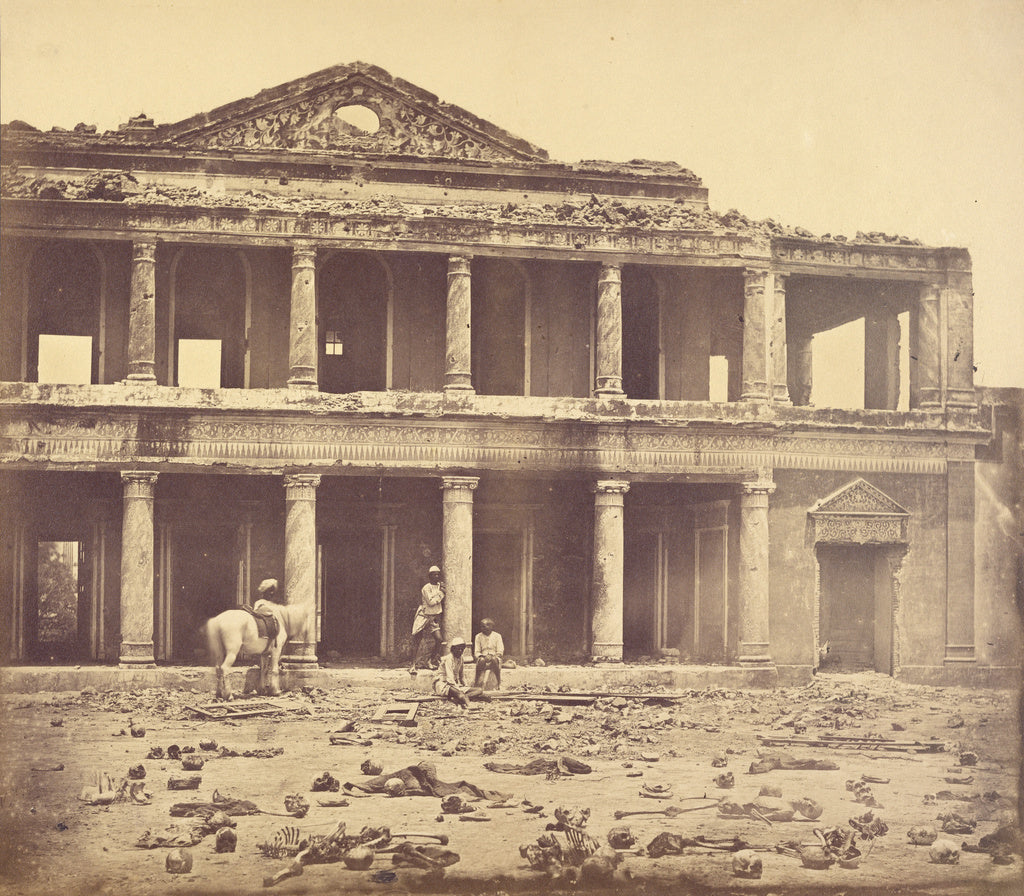 Felice Beato:Interior of the Secundra Bagh After the Slaught, Poster Print Wall Art