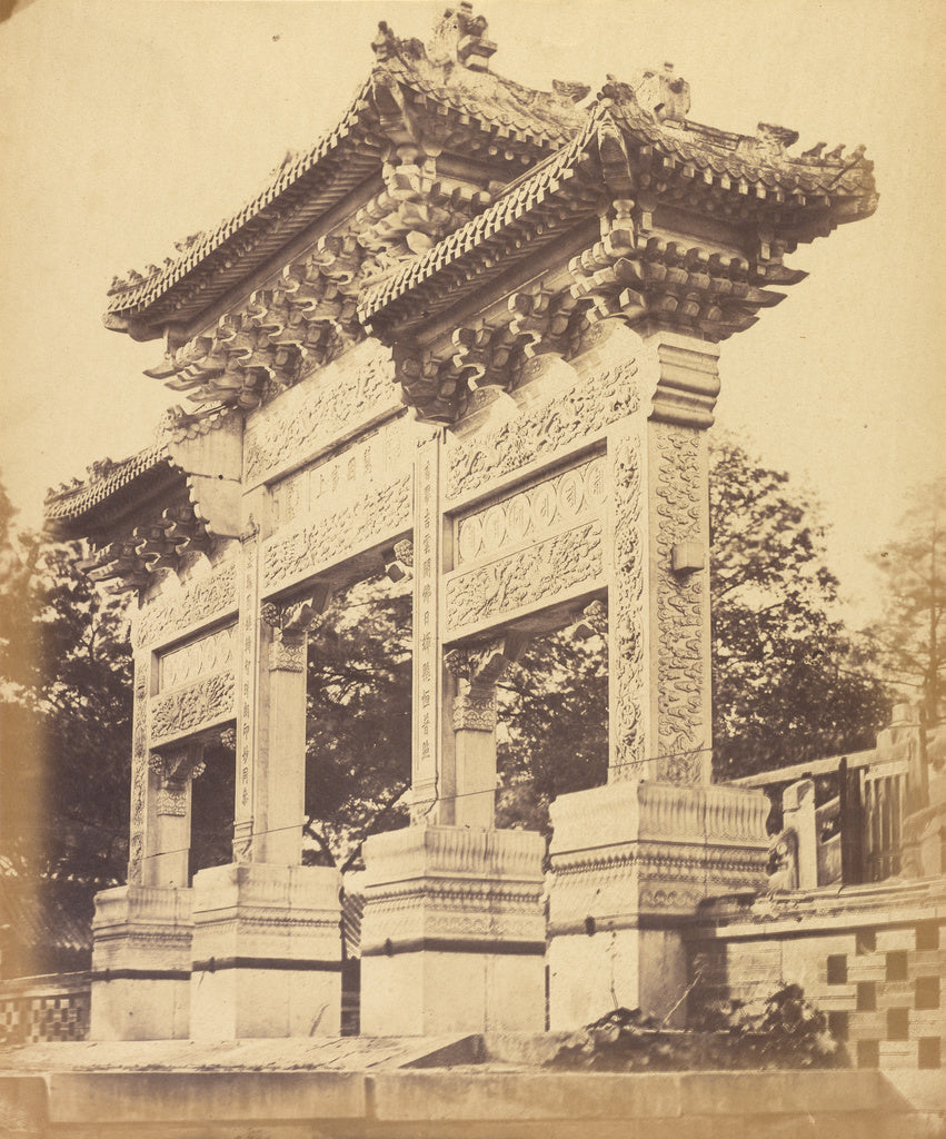 Felice Beato:Arch in the Lama Temple, near Pekin, October, 1,16x12"(A3)Poster