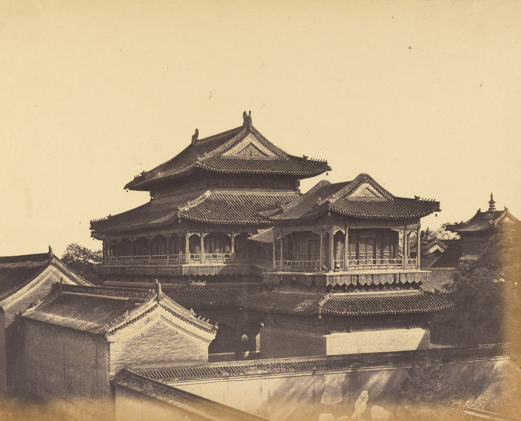 Felice Beato:Temple of Confucius, Pekin, October 1860, Poster Print Wall Art