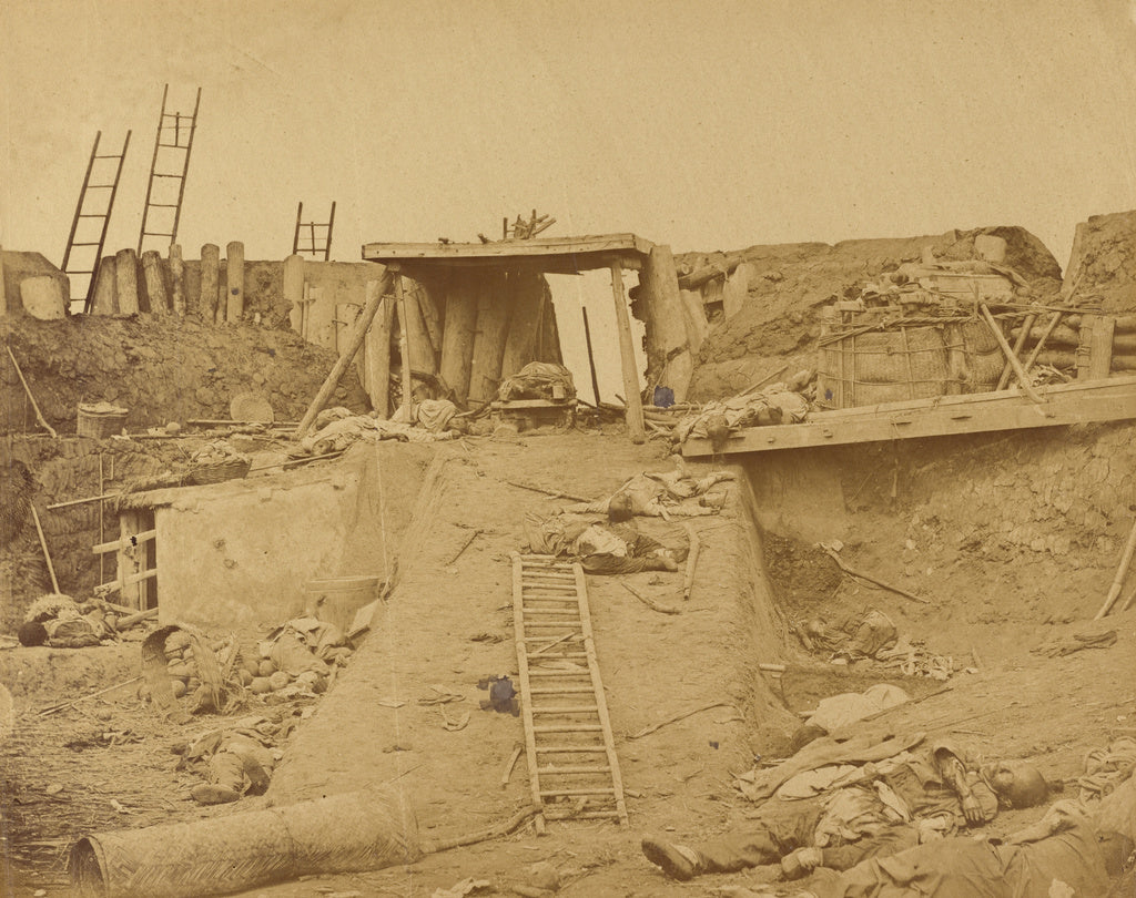 Felice Beato:Interior of the Angle of North Fort, August 21,, Poster Print Wall Art