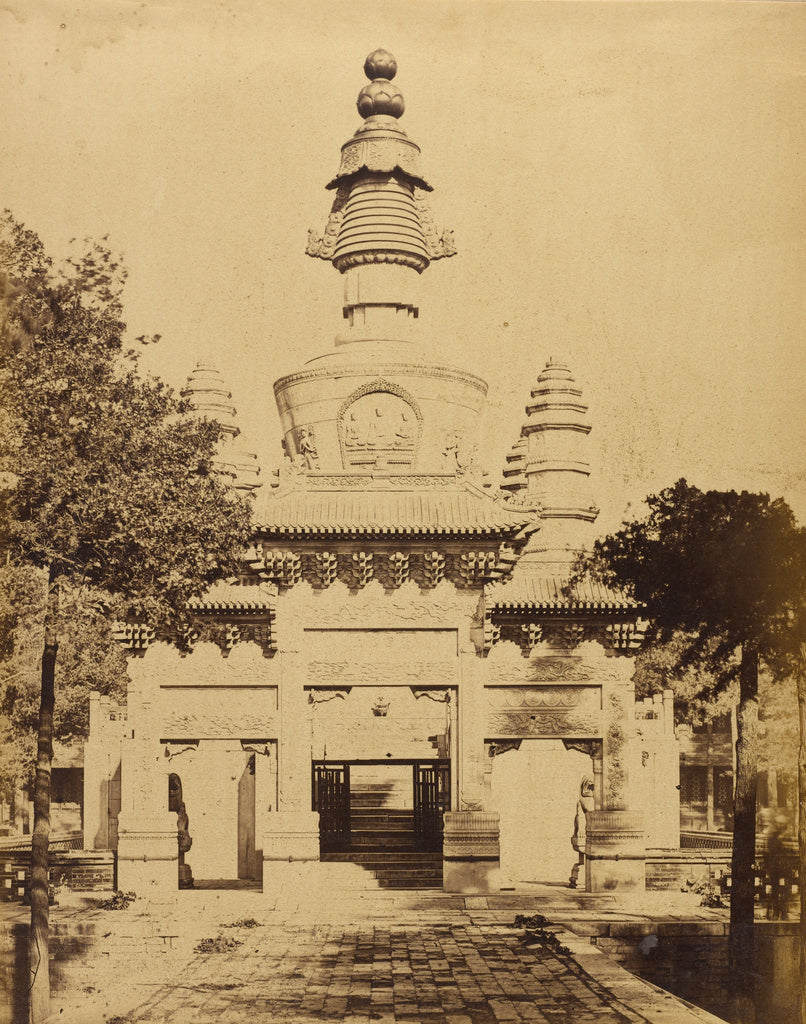 Felice Beato:Thibetan Monument in the Lama Temple Near Pekin, Poster Print Wall Art