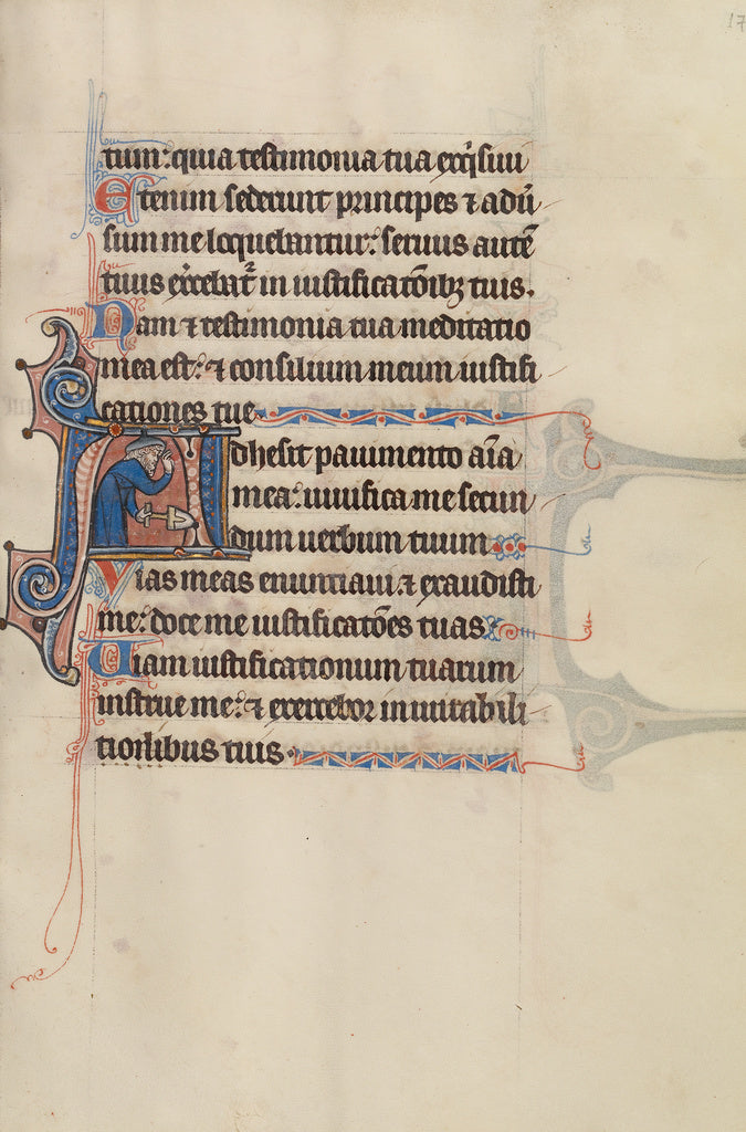 Bute Master:Initial A: A Jew Holding a Spade, Poster Print Wall Art