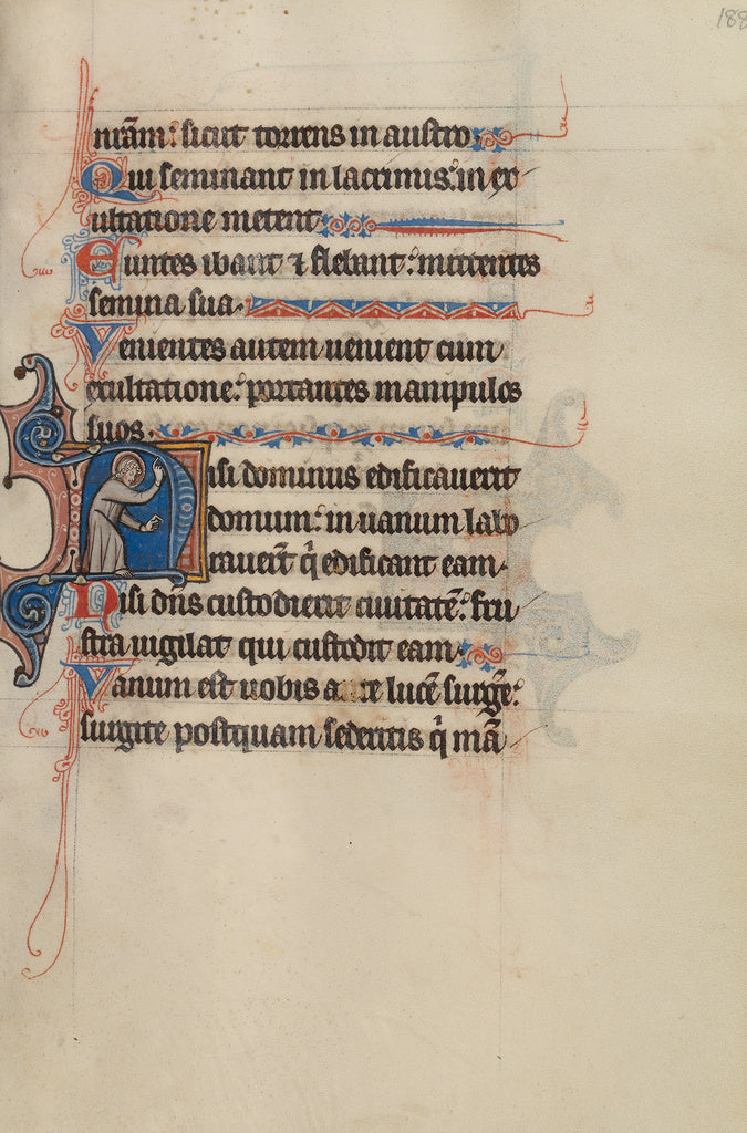 Bute Master:Initial N: A Saint Pointing to Heaven and to the, Poster Print Wall Art