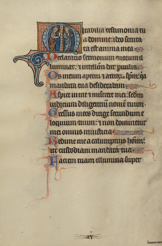 Bute Master:Initial M: One Saint Blessing Another Saint, Poster Print Wall Art