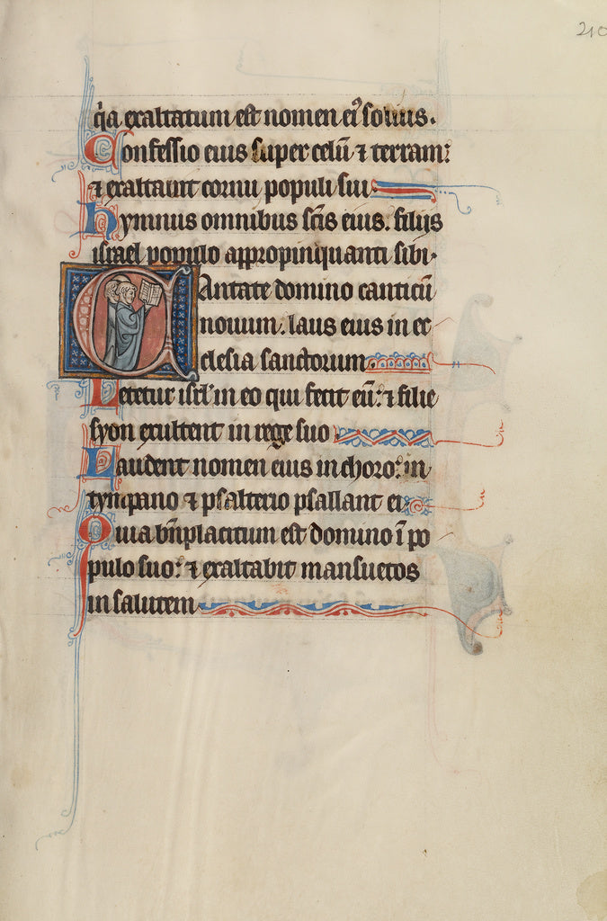 Bute Master:Initial C: Three Clerics Singing From a Book, Poster Print Wall Art