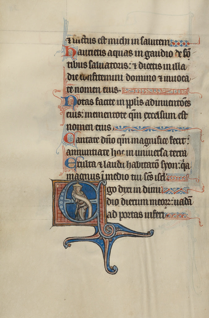 Bute Master:Initial E: A Prophet Holding a Scroll,16x12