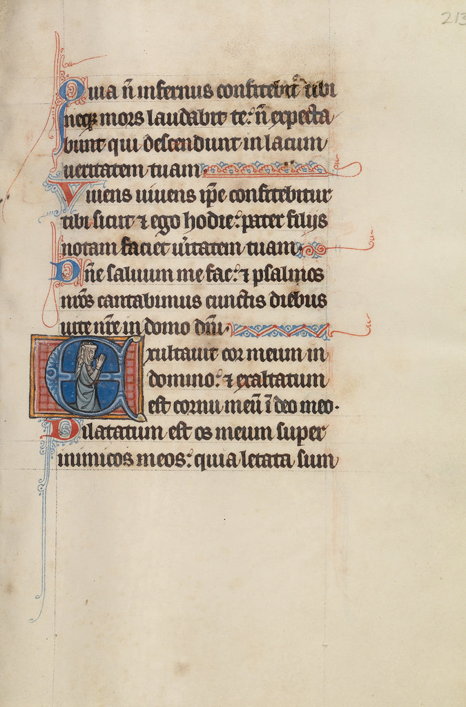Bute Master:Initial E: A Woman in Prayer, Poster Print Wall Art