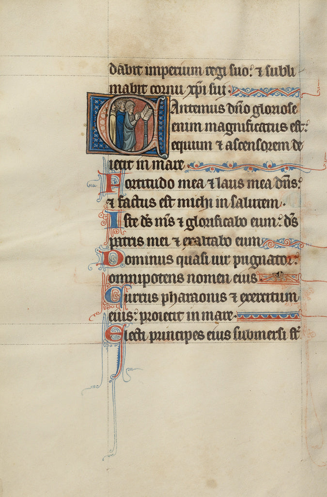 Bute Master:Initial C: Clerics Singing from a Book, Poster Print Wall Art