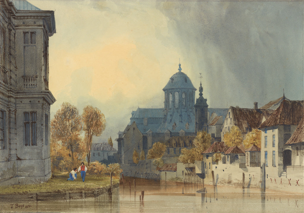 Thomas Shotter Boys:A View of the Church of Our Lady of Hans, Poster Print Wall Art