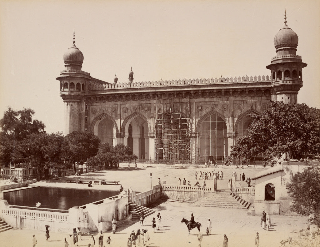 Lala Deen Dayal:Mecca Musjid, Hyderabad, Poster Print Wall Art