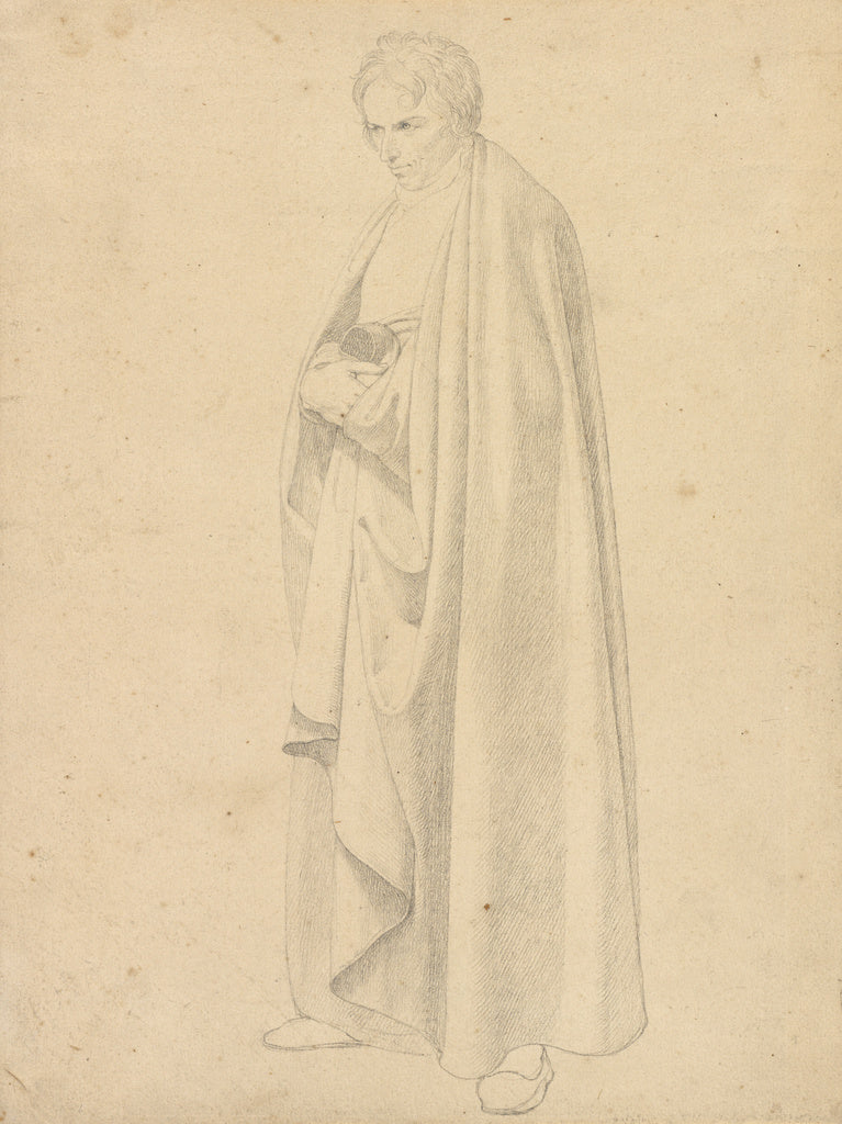 Wilhelm von Schadow:Joseph Wintergerst in a Floor-length Coa, Poster Print Wall Art