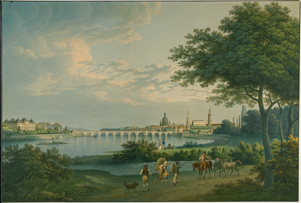 Christian Gottlieb Hammer:View of Dresden,16x12"(A3)Poster