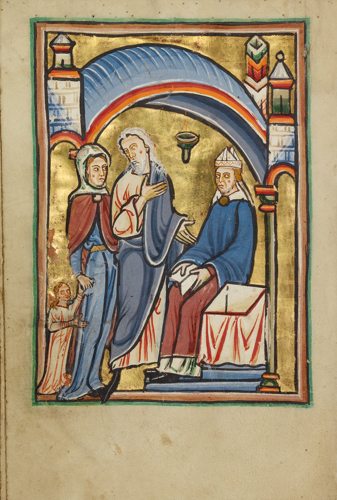 Unknown:The Presentation of the Virgin in the Temple, Poster Print Wall Art