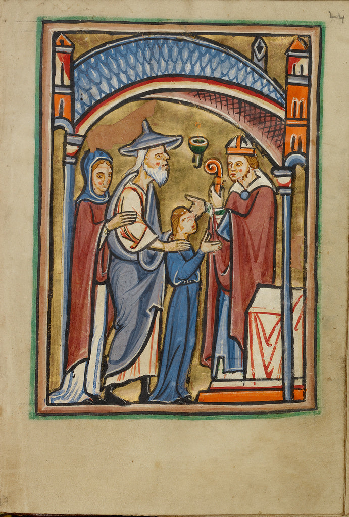 Unknown:The Departure of the Virgin from the Temple, Poster Print Wall Art