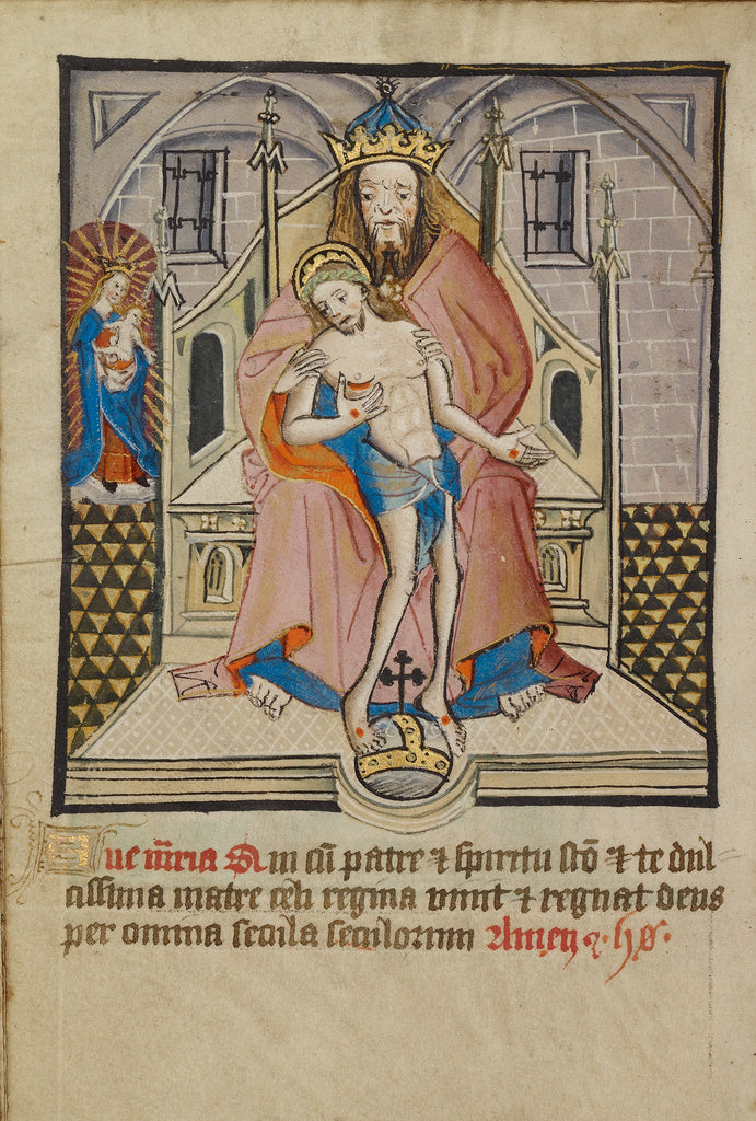 Unknown:God the Father and Son with the Virgin,16x12"(A3)Poster