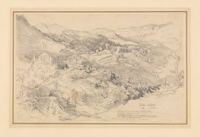 Victor Paul Mohn:View from Civitella, near Olevano,16x12