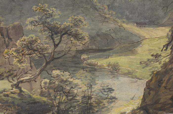 Johann Georg von Dillis:River Landscape,16x12